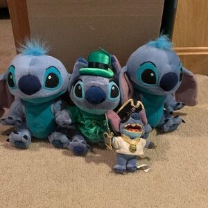 Blue Plush Alien Toy Set